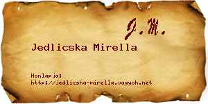Jedlicska Mirella névjegykártya